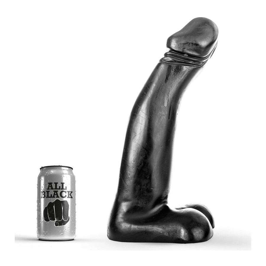ALL BLACK - REALISTISCHER SCHWARZER FISTINGDILDO 29 CM